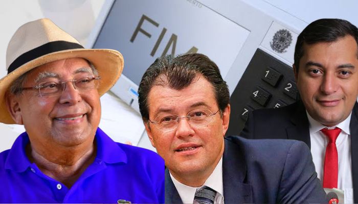 Amazonino aparece na frente nas pesquisas contra Braga e Wilson