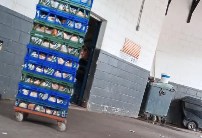 Alimentos ficam em meio ao lixo no terminal de cargas da Ponta Negra