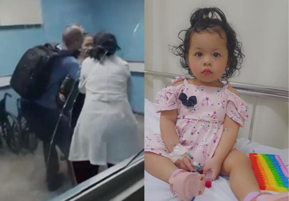 Mãe se desespera ao saber que sua filha está morta e quebra vidraça do SPA, em Manaus