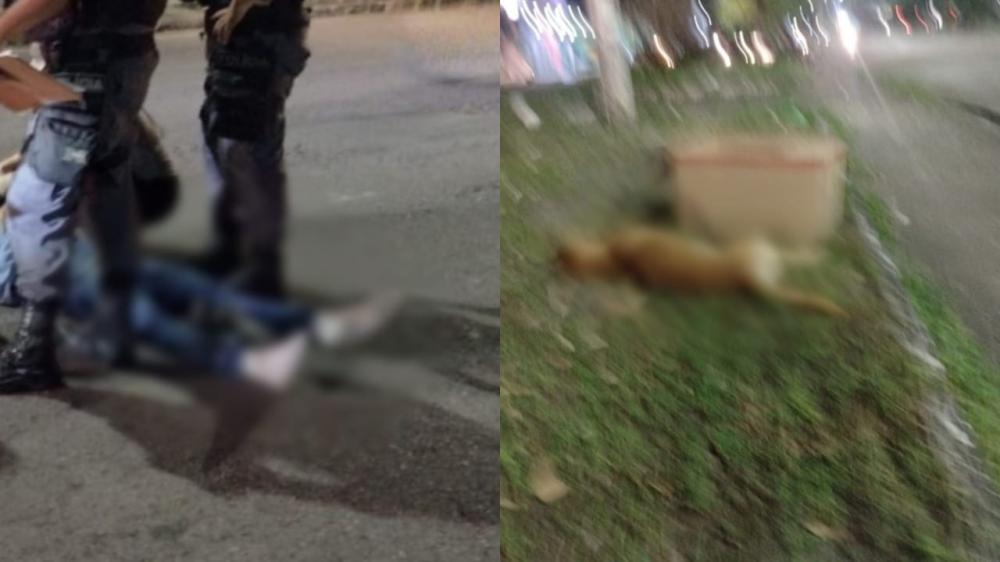 Jovem sofre acidente de moto após tentar desviar de cachorro na Av. Noel Nutels, em Manaus 