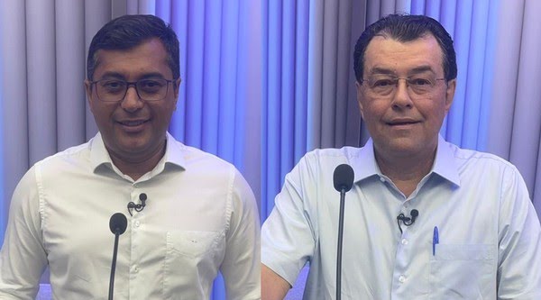 Às 21h desta quinta (27), Wilson Lima e Eduardo Braga se enfrentam em debate na TV Amazonas