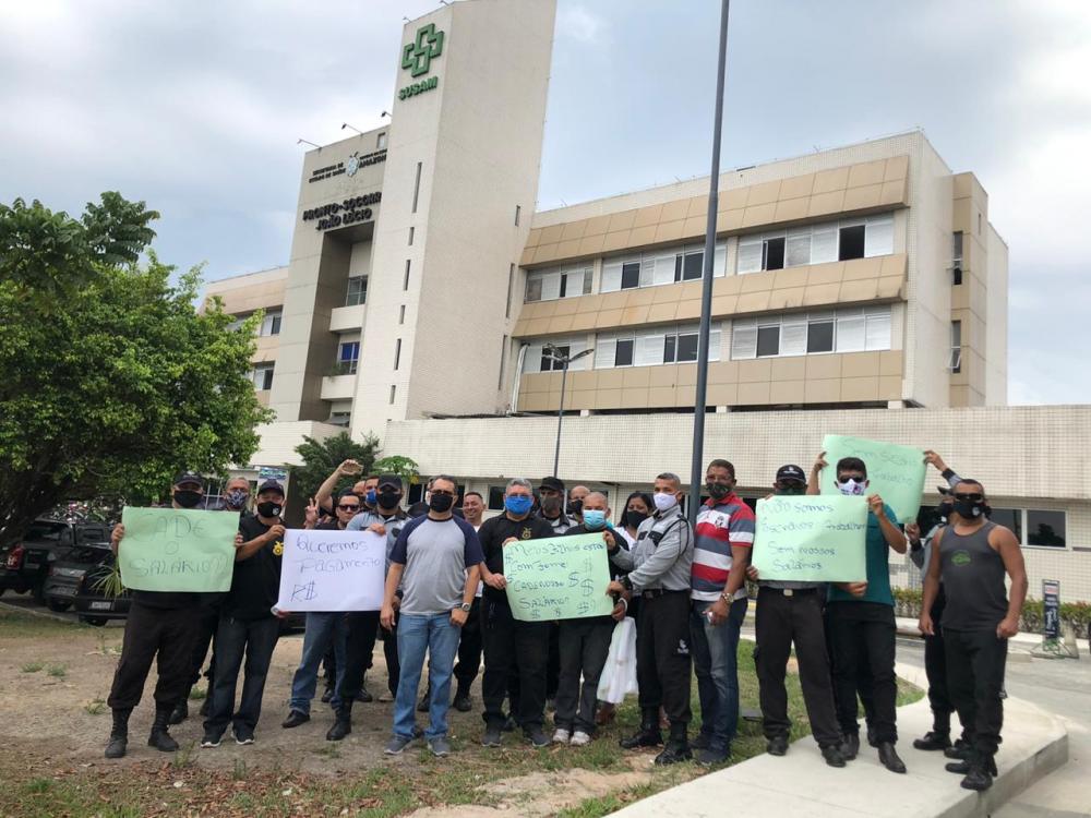 Vigilantes do HPS João Lúcio reivindicam pagamento de salários