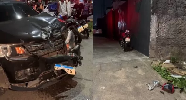 Motociclista fica gravemente ferido após colidir com carro na Barão do Suruí, em Manaus