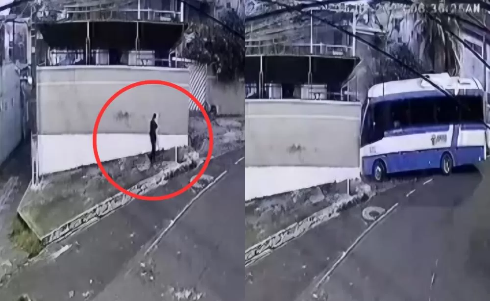 Veja momento em que técnica de enfermagem é atingida por micro-ônibus; cenas fortes