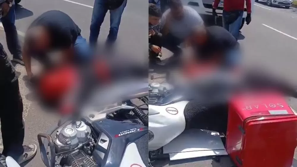 Funcionária da Coca-Cola sofre acidente de moto na avenida Mário Ypiranga
