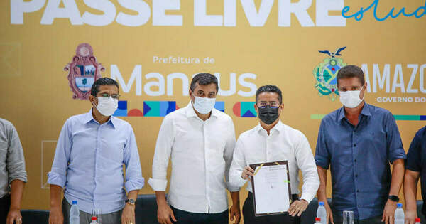 Wilson Lima e David Almeida assinam convênio que garante passe livre a estudantes da rede pública