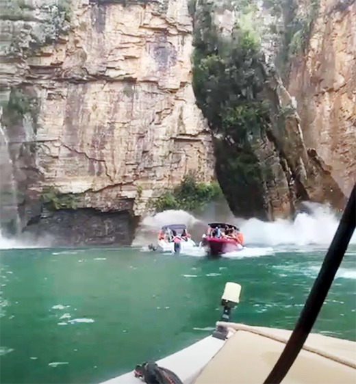 Dez mortes são confirmadas após queda de rocha em Capitólio