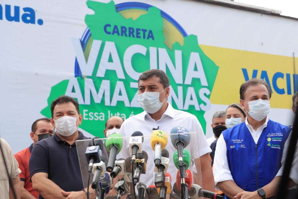 Wilson Lima anuncia vacinação em supermercados contra a Covid-19; veja a lista