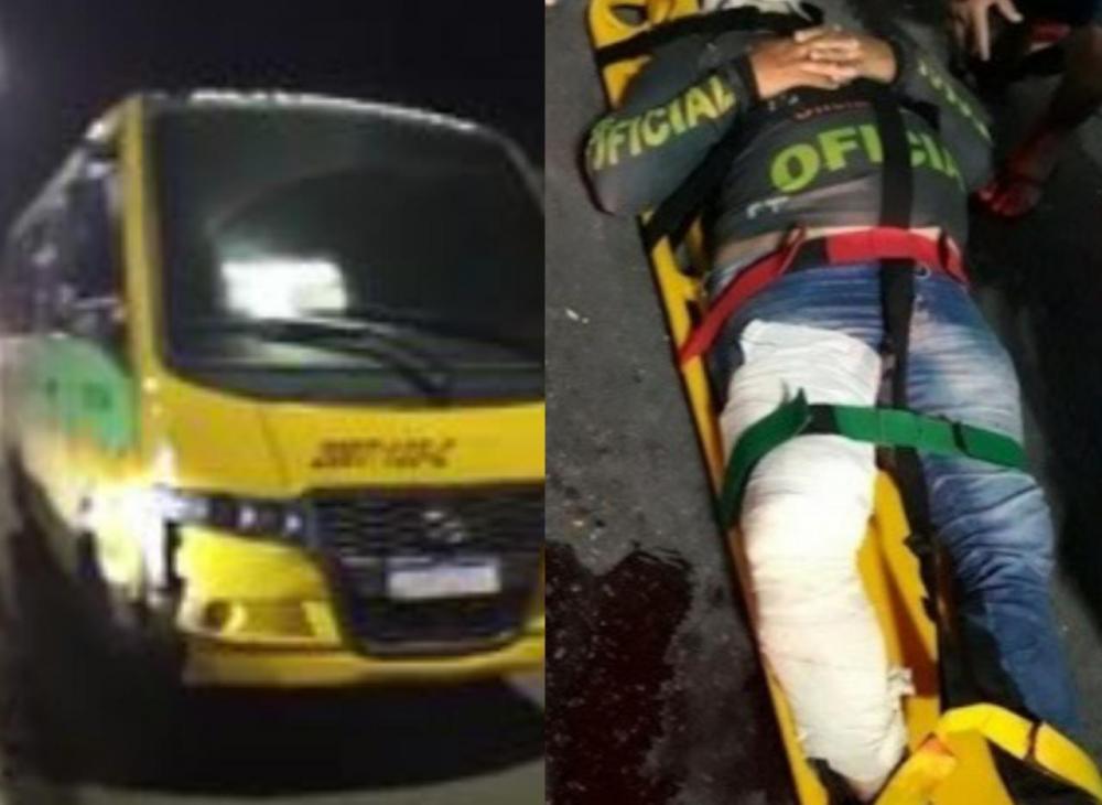 “Amarelinho” em alta velocidade atropela mototaxista na Zona Leste de Manaus