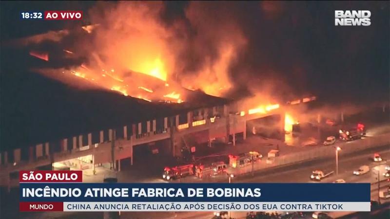 Incendio Atinge Fábrica de Bobinas em São Paulo